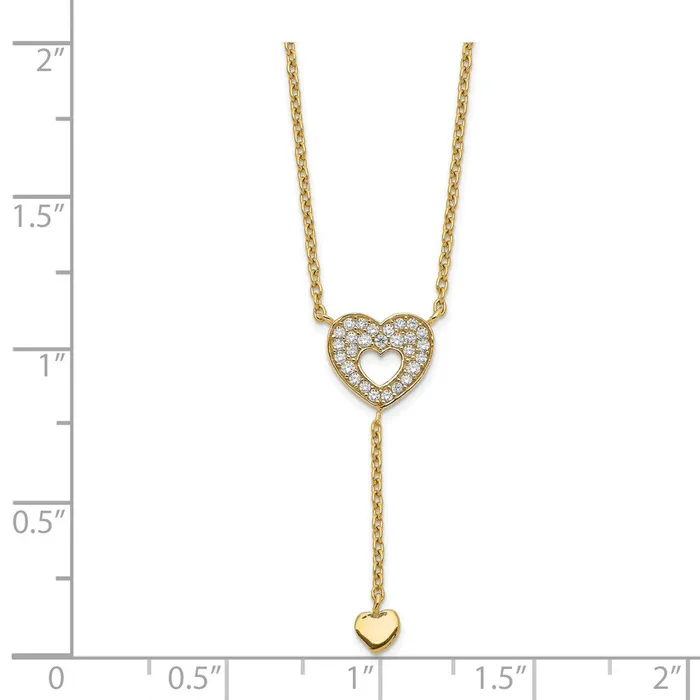 14K Heart with CZs NecklaceWBCSF275917 WB Choice Jewelry Necklaces