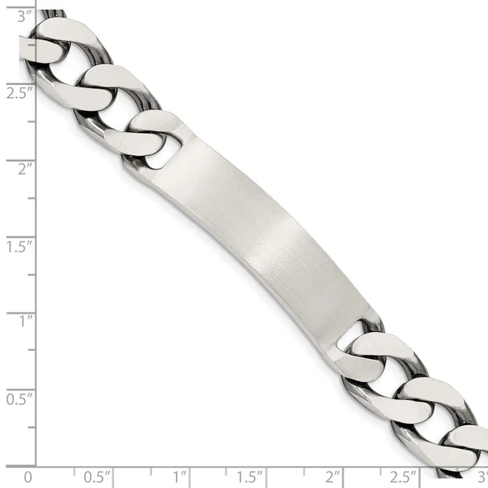 Bracelets WB Choice Jewelry Sterling Silver 75inch Engraveable Antiqued Curb Link ID BraceletWBCQID12375 Bracelets WB Choice Jewelry Sterling Silver 75inch Engraveable Antiqued Curb Link ID BraceletWBCQID12375