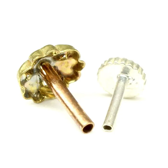 Karizma Jewels Indian Nose Stud Antique gold finish nose ring Push Pin nase stud Rings