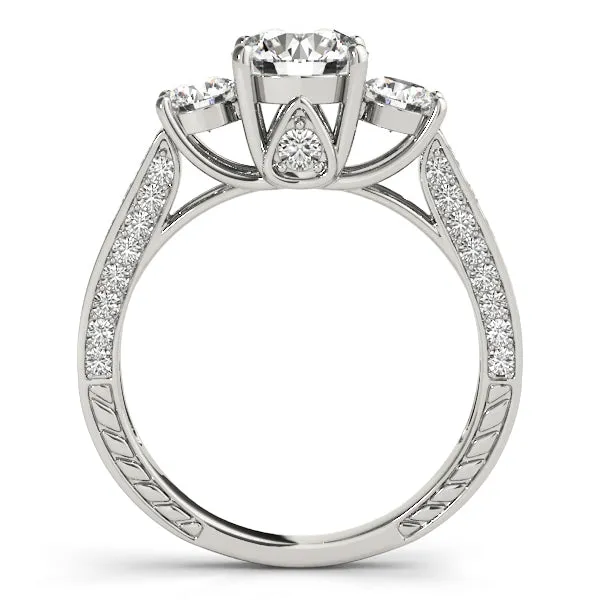 Overnight Mountings Bridal Three Stone Diamond Engagement Ring Rings