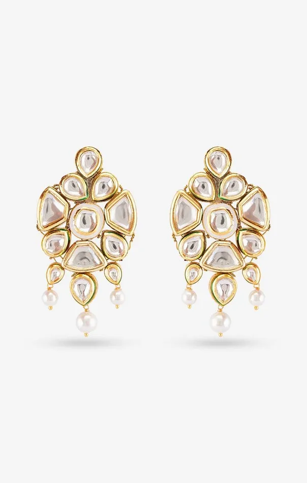 PRERTO ECOMMERCE PRIVATE LIMITED Earrings Anan Pearl Drop Kundan Earrings