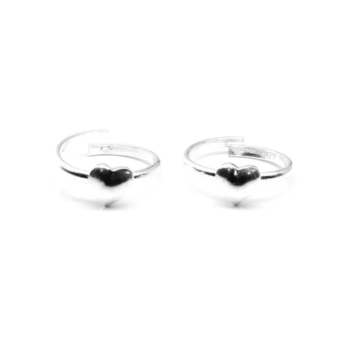 Rings Karizma Jewels Indian Heart Handmade Real Solid Silver bichhiya for women Toe Ring Pair