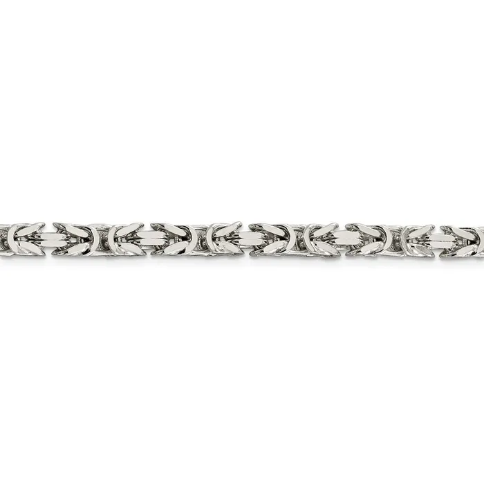 Sterling Silver 5mm Byzantine ChainWBCQBZ12020 WB Choice Jewelry Rings