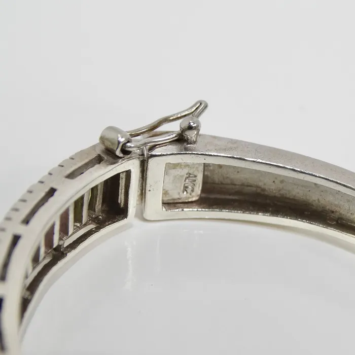 Vintage by Misty Bracelets 1990s with the Vintage Multicolor Rhinestone Silver Bracelet