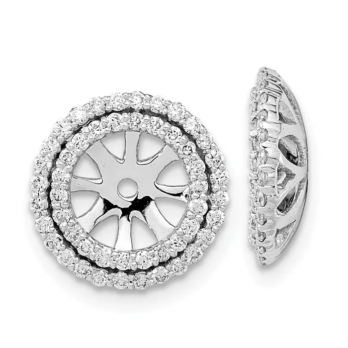 WB Choice Jewelry Earrings 14k White Gold Diamond Earring JacketsWBCEM8576050WA