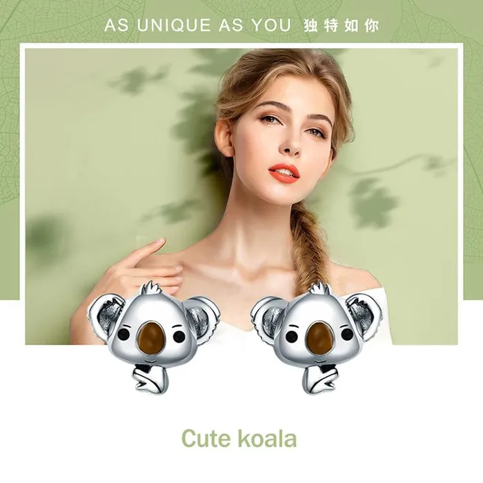Alibaba Koala Jewelry Necklace Rings Charms and Earrings Beautiful Sterling Silver for Koala Bear Lovers Necklaces