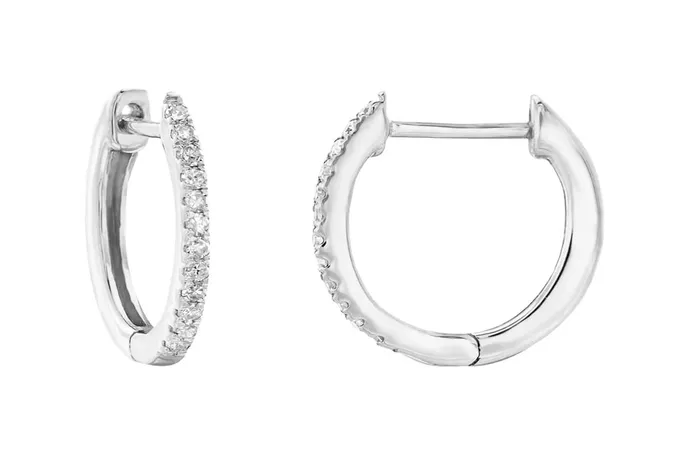 Earrings Albert Hern Earrings 14kt Gold Huggies Diamonds Earrings Albert Hern Earrings 14kt Gold Huggies Diamonds