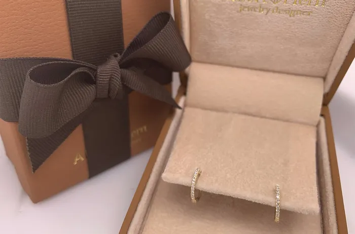 Earrings Albert Hern Earrings 14kt Gold Huggies Diamonds Earrings Albert Hern Earrings 14kt Gold Huggies Diamonds