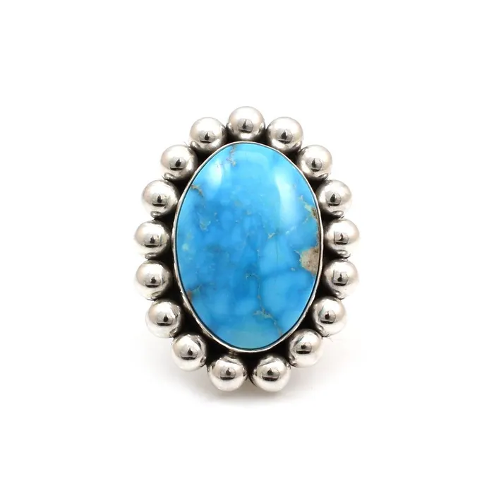 Rings Sonoran Rose Turquoise Ring Artie Yellowhorse