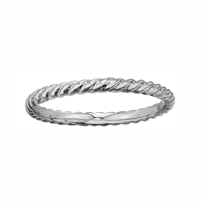 10kt White Gold Rope Stackable Ring Chi Chi Designs Rings