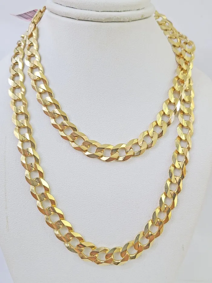 14k Cuban Curb Link chain Solid Yellow Gold Necklace 1826 Inch Real Globalwatches10 Necklaces 14k Cuban Curb Link chain Solid Yellow Gold Necklace 1826 Inch Real Globalwatches10 Necklaces
