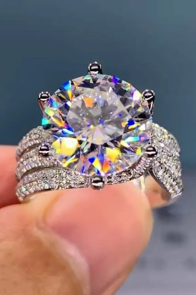 3 Carat Moissanite ThreeLayer Ring Trendsi Rings