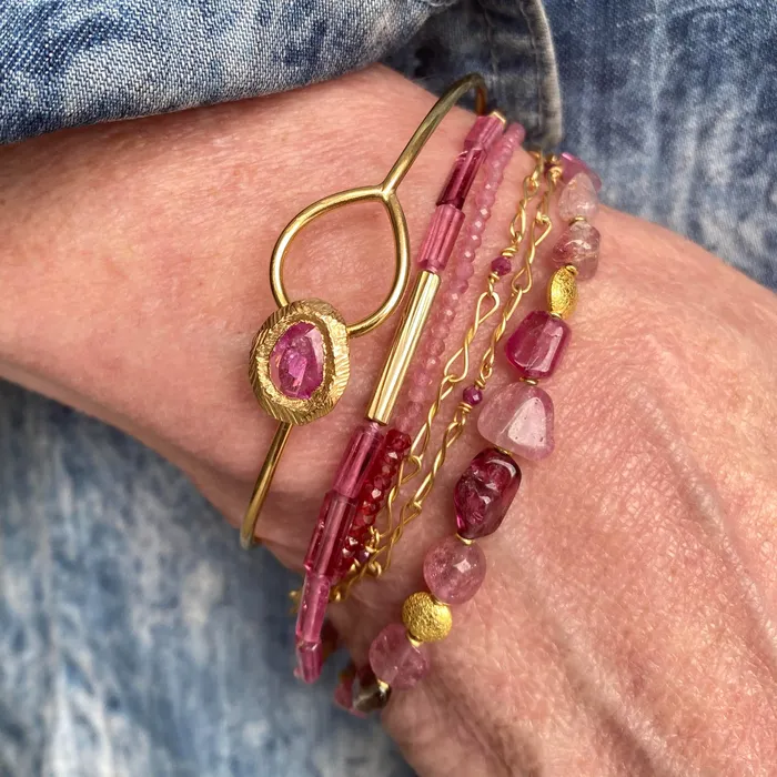 Annette Ferdinandsen Bracelets Pink Tourmaline Reed Bracelet Annette Ferdinandsen Bracelets Pink Tourmaline Reed Bracelet