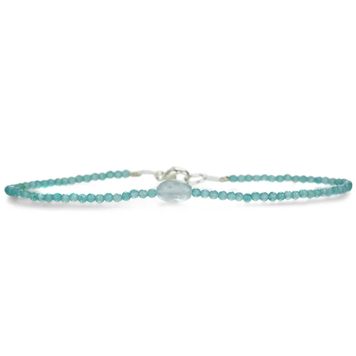 Beaded Bracelet with Aquamarine and Apatite Margaret Solow Bracelets