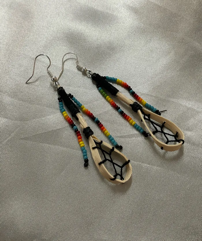 Chris Crosbys Purple Coyote Earrings Miniature Stick Ball Earrings