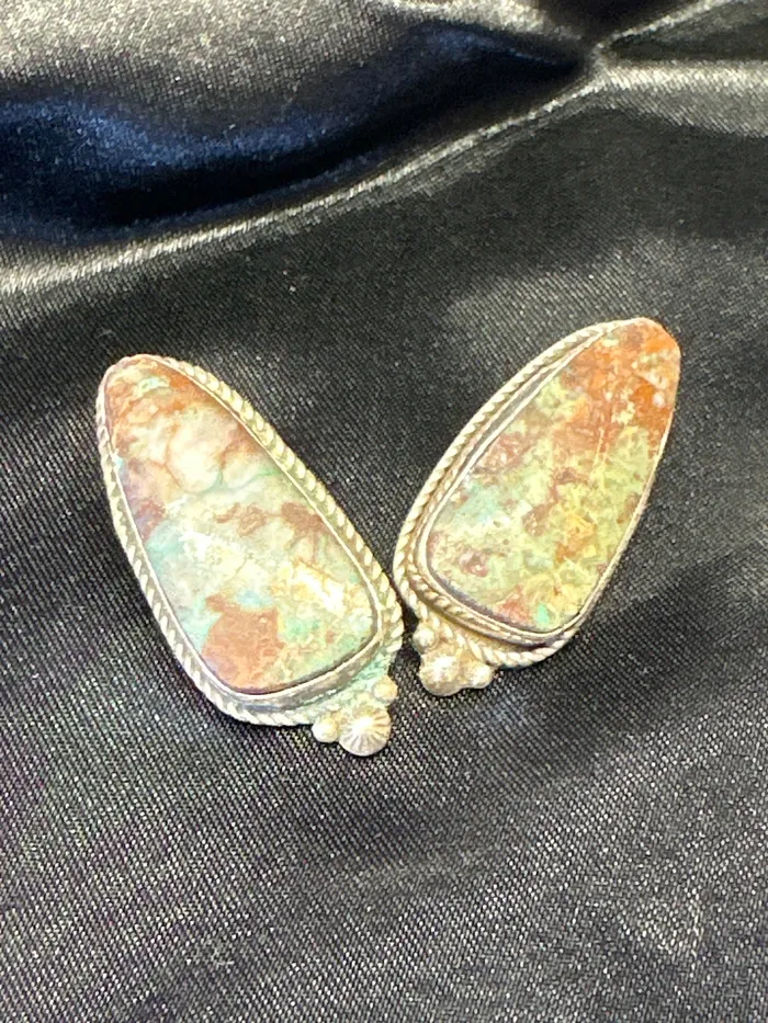 Earrings Chris Crosbys Purple Coyote Red Mountain Turquoise Earrings