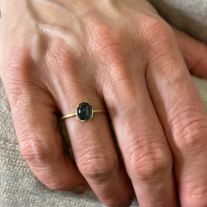 Gabriella Kiss Rings Oval Cabochon Blue Sapphire Ring Gabriella Kiss Rings Oval Cabochon Blue Sapphire Ring