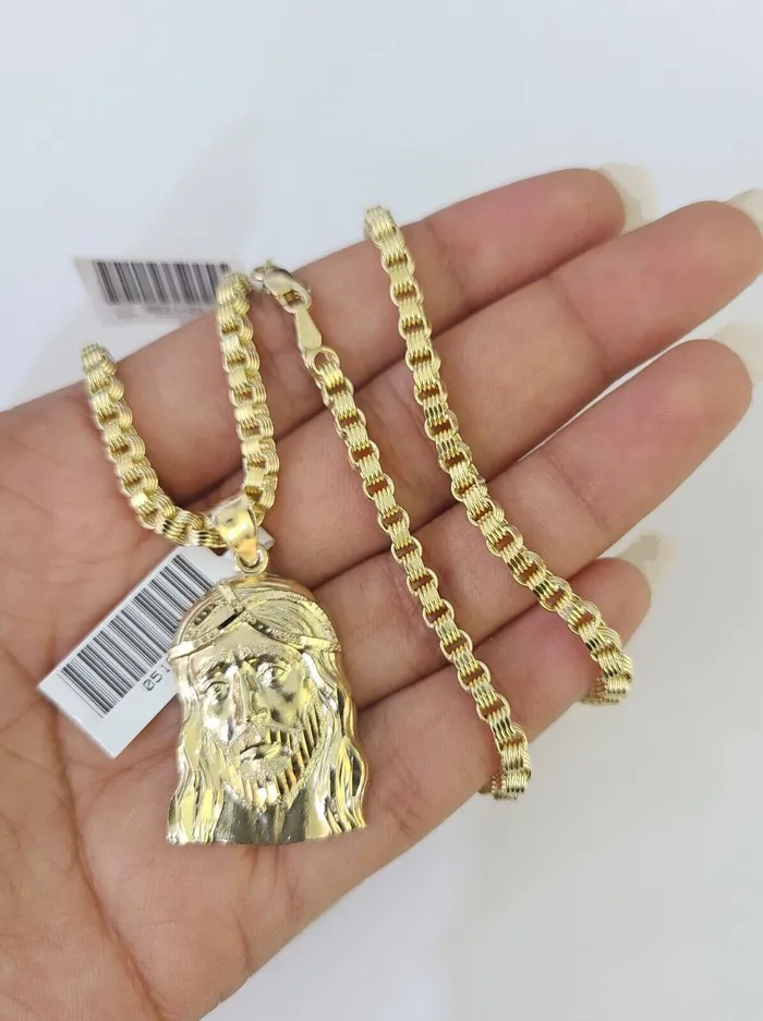 Gold and Diamond Necklaces 10k Gold Byzantine Necklace Jesus Head Charm 1828 inch 3mm SET Chain Pendant Gold and Diamond Necklaces 10k Gold Byzantine Necklace Jesus Head Charm 1828 inch 3mm SET Chain Pendant