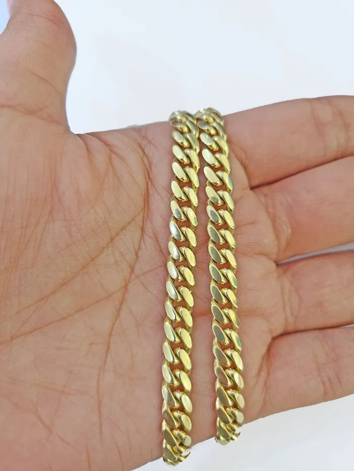 Gold and Diamond Necklaces 14k Gold Miami Cuban Link Chain Necklace 6mm 26 Box Lock REAL 14kt Yellow Gold