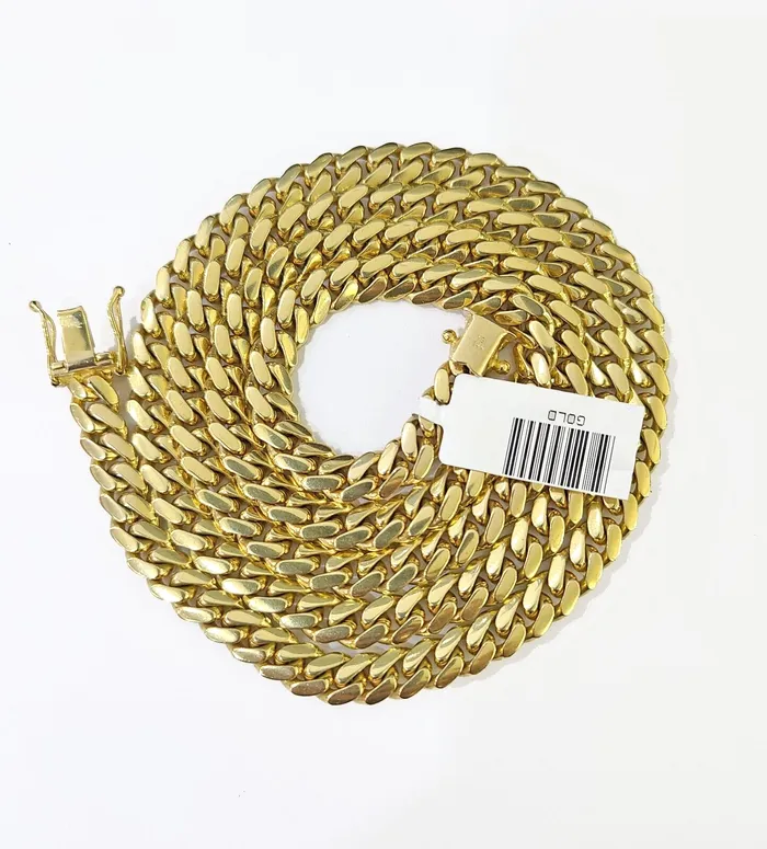 Gold and Diamond Necklaces 14k Gold Miami Cuban Link Chain Necklace 6mm 26 Box Lock REAL 14kt Yellow Gold