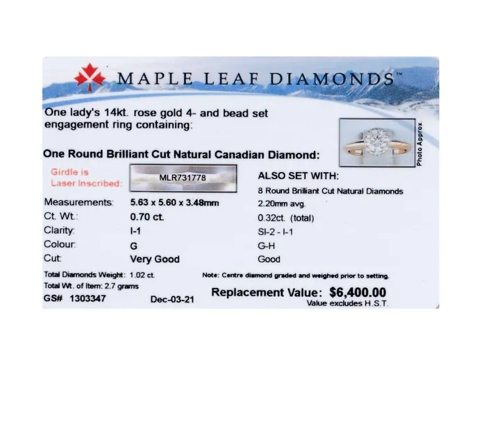 Independent Jewellers Rings 14kt Rose Gold Round 102cttw Canadian Diamond Halo Engagement Ring