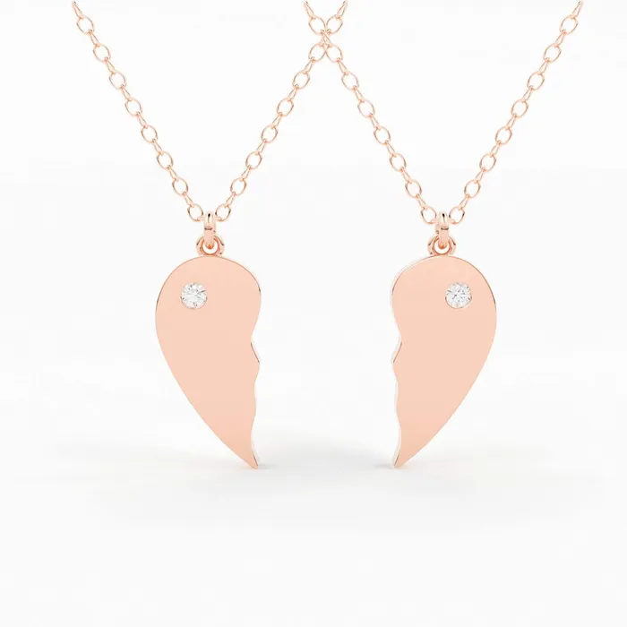 Necklaces Jalvi Co Best Friend Necklace BFF Necklace 14k Solid Gold Heart Necklace Set of 2 Best Friend Necklace Love Necklace Sister Necklace Necklaces Jalvi Co Best Friend Necklace BFF Necklace 14k Solid Gold Heart Necklace Set of 2 Best Friend Necklace Love Necklace Sister Necklace