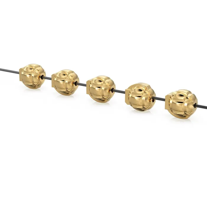 PreStyled Sets Jalvi Co Solid Heavy Grenade Bomb Solid Gold 14k 18k Handmade Gold Spacer Bead Jewelry Making Supply Military Weapon Jewelry Gold Bead