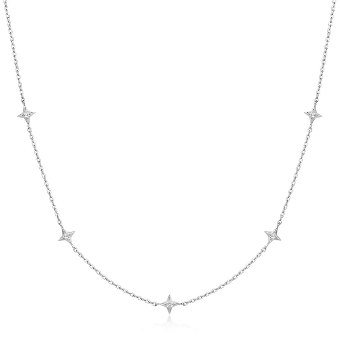 Ania Haie Necklaces Dusk Divas Silver Stars Station Necklace