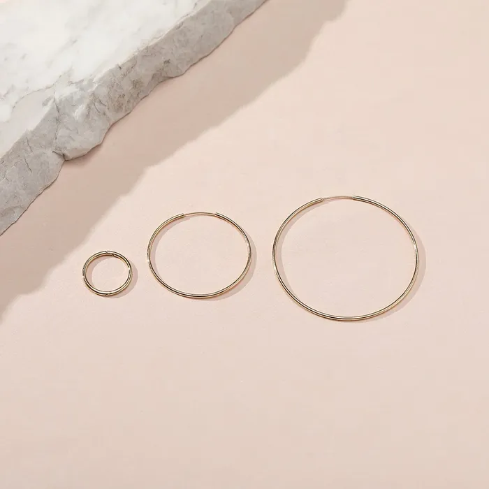 Aurelie Gi Earrings Jennifer Large Endless Single Hoop Earring