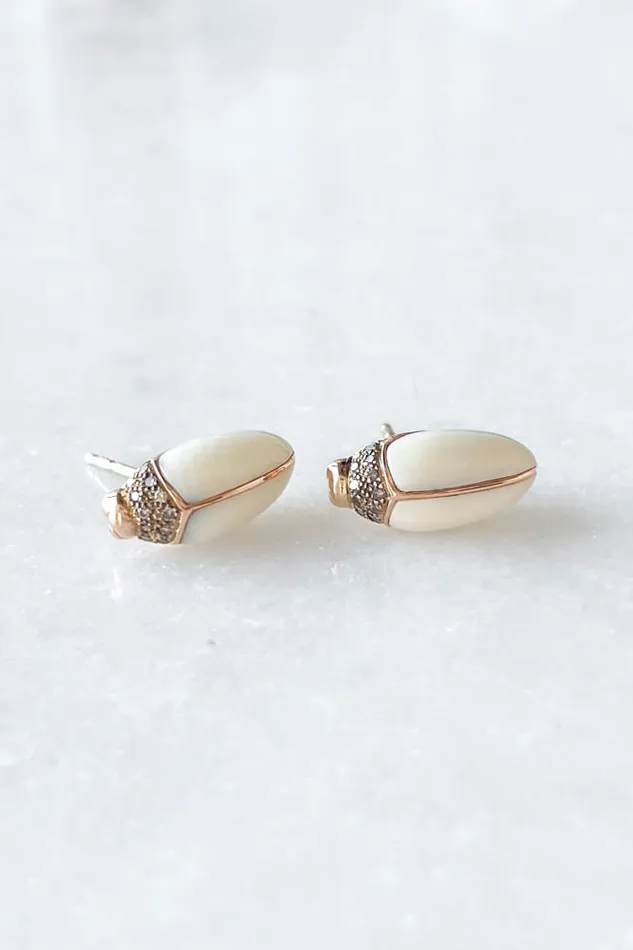 BIBI VAN DER VELDEN Earrings Mammoth Scarab Stud