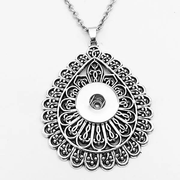 Classical Stainless Steel Snap Button Pendant Necklace sparklingselections Necklaces Classical Stainless Steel Snap Button Pendant Necklace sparklingselections Necklaces