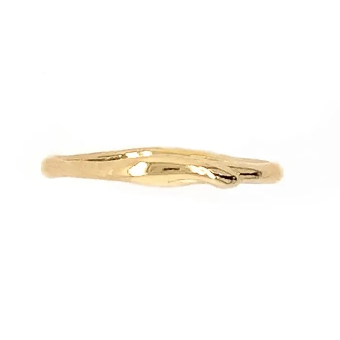 Delicate Seagrass Stacker Ring in 14k gold Emily Amey Jewelry Rings