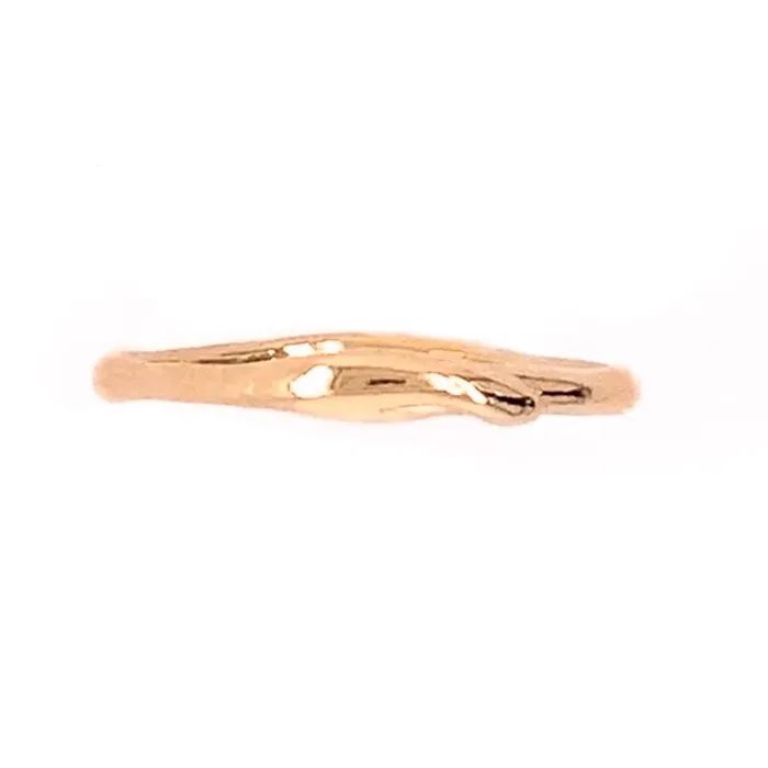 Delicate Seagrass Stacker Ring in 14k gold Emily Amey Jewelry Rings