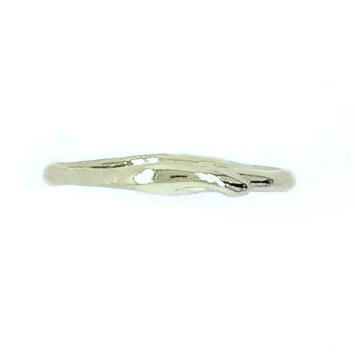 Delicate Seagrass Stacker Ring in 14k gold Emily Amey Jewelry Rings