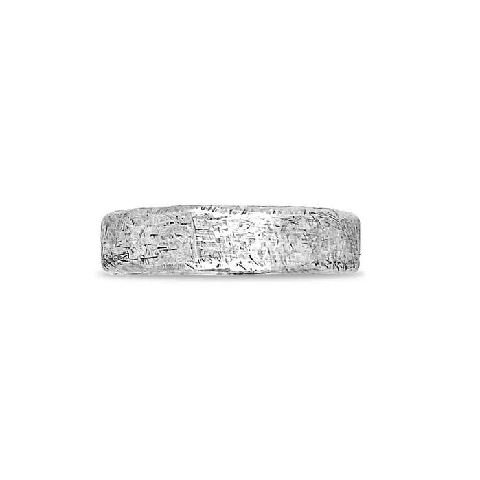 Emily Amey Jewelry Rings Eroded Driftwood band in 14k White gold