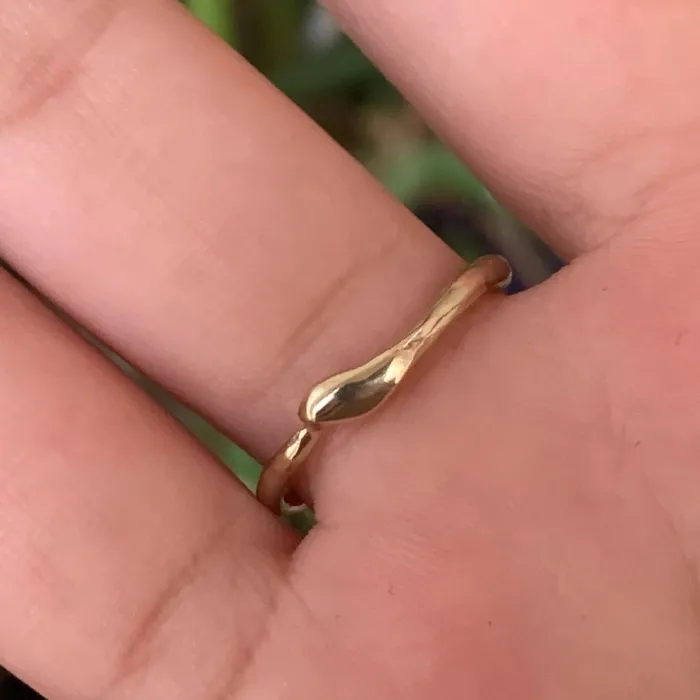 Emily Amey Jewelry Rings Seven Diamond Halo Crown Band In 14k Gold