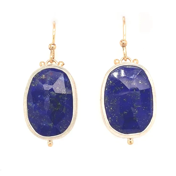 Emily Amey Jewelry Rings Sterling Silver Deep Blue Lapis Drops