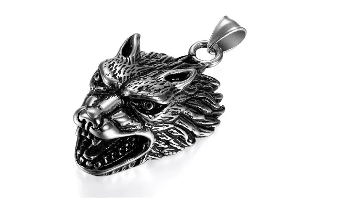 Fashion Movie Jewelry Punk Wolf Pendant Wolf Head Necklace sparklingselections Necklaces Fashion Movie Jewelry Punk Wolf Pendant Wolf Head Necklace sparklingselections Necklaces