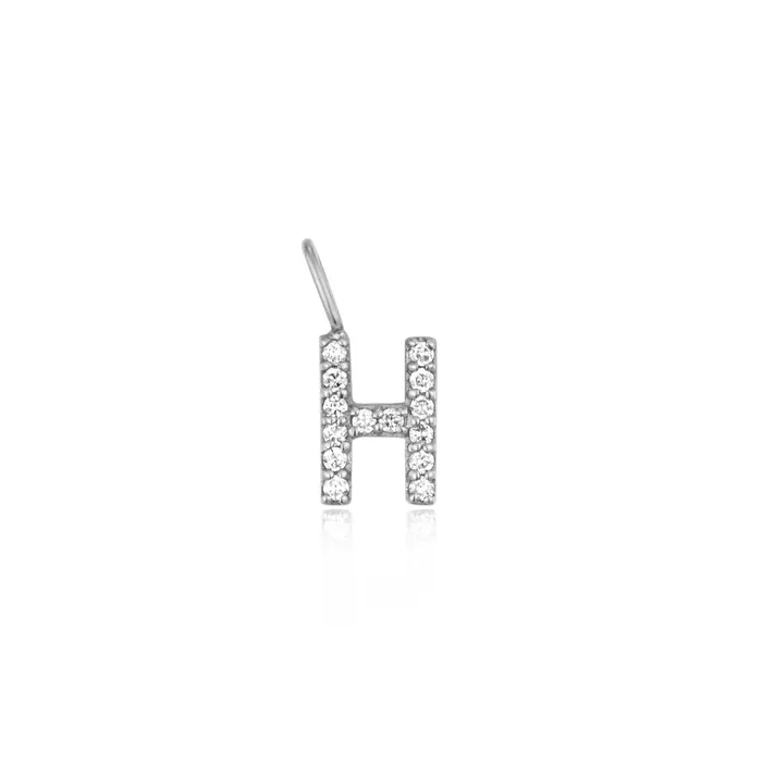H Diamond Initial Charm Aurelie Gi Charm Necklaces