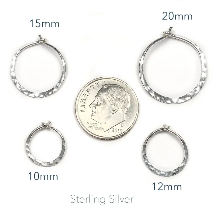 Hoops By Hand Earrings Small Hammered Hoop Earrings Sterling Silver 12mm Hoops By Hand Earrings Small Hammered Hoop Earrings Sterling Silver 12mm