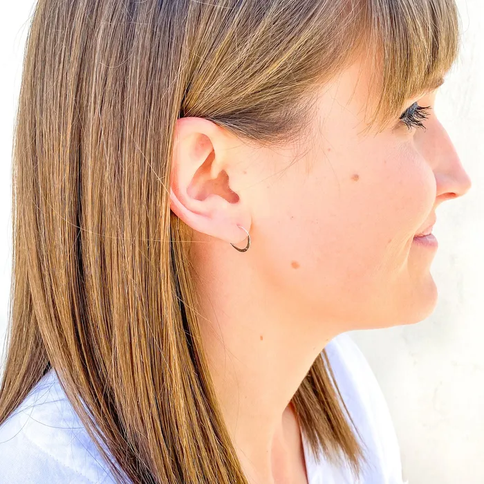 Hoops By Hand Earrings Small Hammered Hoop Earrings Sterling Silver 12mm Hoops By Hand Earrings Small Hammered Hoop Earrings Sterling Silver 12mm
