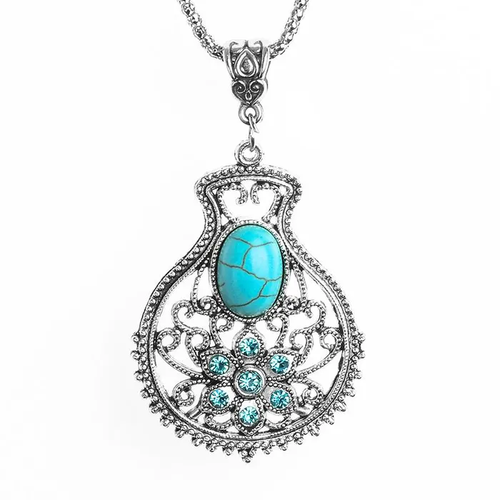 Necklaces Boho Stone Rhinestone Pendant Necklace sparklingselections
