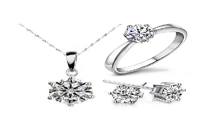 Necklaces sparklingselections Beautiful Silver Fashion Jewellery Sets for Women Necklaces sparklingselections Beautiful Silver Fashion Jewellery Sets for Women