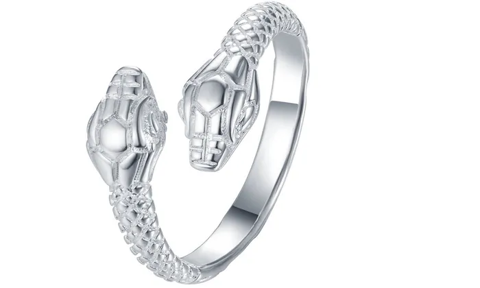 Necklaces sparklingselections Fashion Silver Plated Snake Wedding Rings For Women Necklaces sparklingselections Fashion Silver Plated Snake Wedding Rings For Women