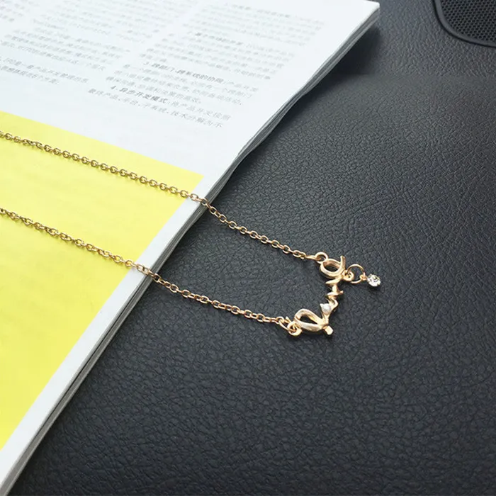Necklaces sparklingselections LOVE Letters Imitation Pearls Crystal Chain Pendant for Women