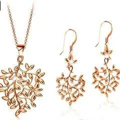 Necklaces Womens Tree Leaf Design Necklace Earrings Jewelry Set sparklingselections Necklaces Womens Tree Leaf Design Necklace Earrings Jewelry Set sparklingselections