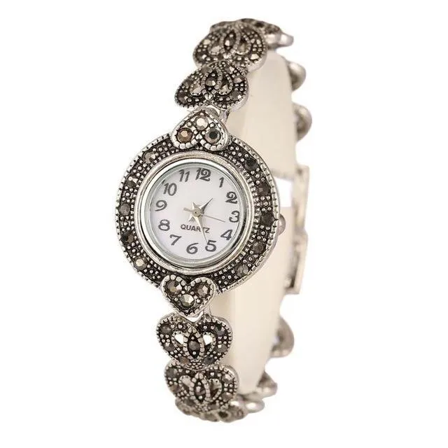 New Luxury Vintage Flower Pattern Bracelet Watch sparklingselections Bracelets New Luxury Vintage Flower Pattern Bracelet Watch sparklingselections Bracelets