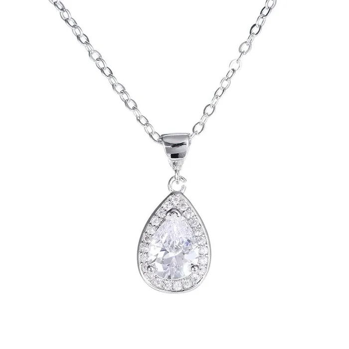 New Stylish Water Drop Design Pendants Necklace sparklingselections Necklaces