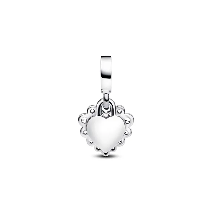 Pandora Sparkling Heart Double Dangle Charm Pandora Charm Necklaces