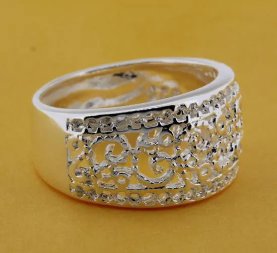 Rings Silver plated Plant Shape Ring R211 sparklingselections Rings Silver plated Plant Shape Ring R211 sparklingselections